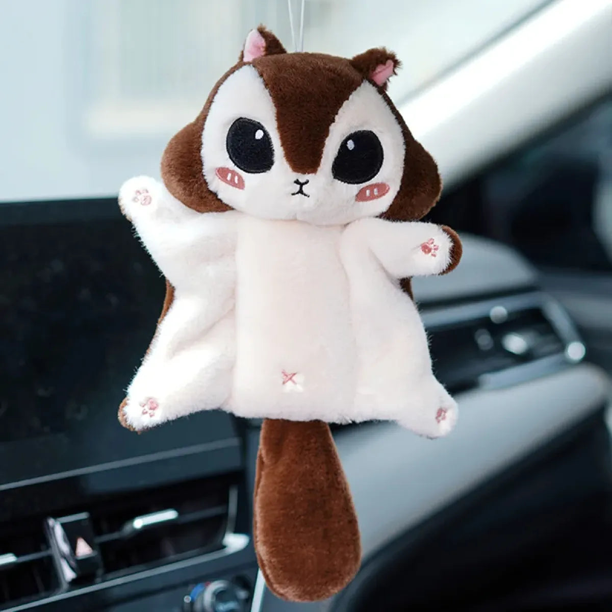 Llavero de peluche de ardilla Kawaii