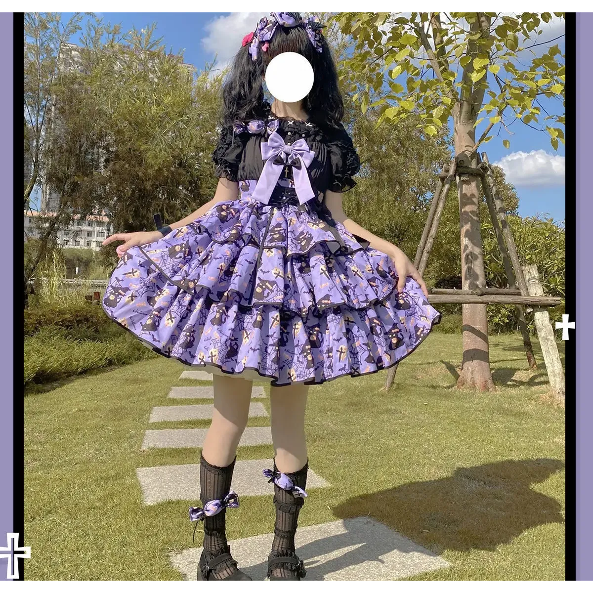 Vestido dulce Lolita con lazo y volantes