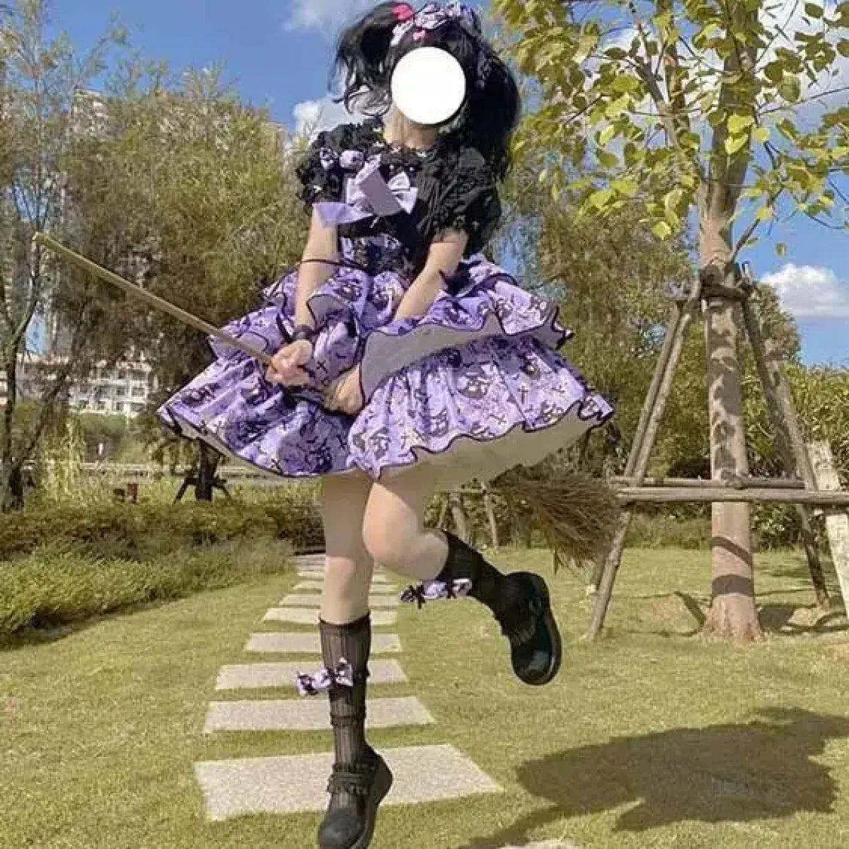 Vestido dulce Lolita con lazo y volantes