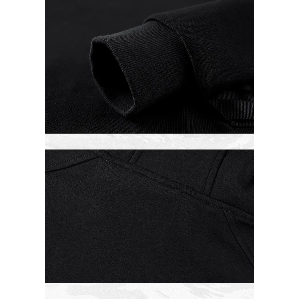 Sudadera con capucha de cuello alto Techwear