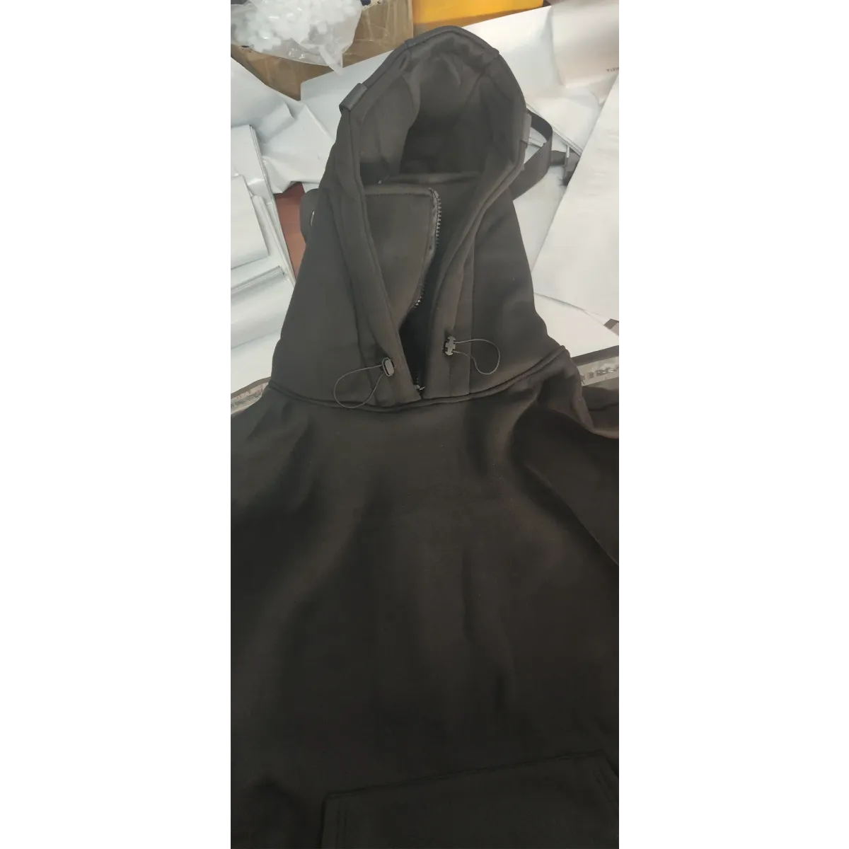 Sudadera con capucha de cuello alto Techwear