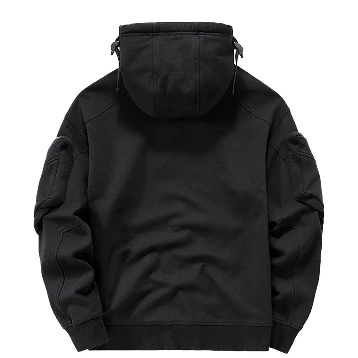 Sudadera con capucha de cuello alto Techwear