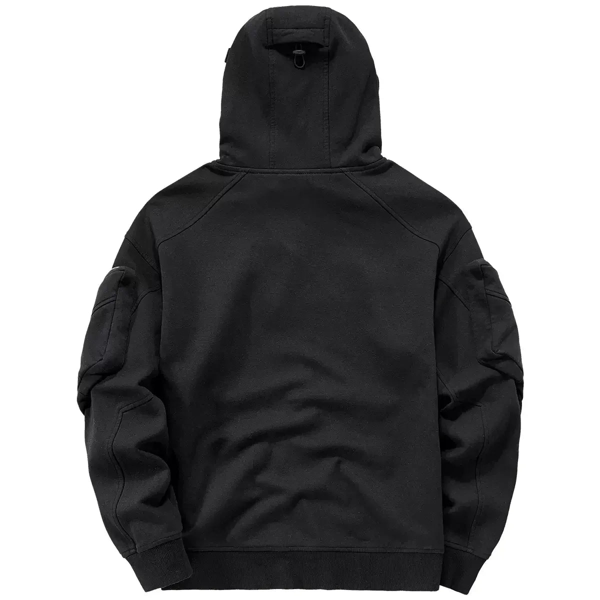 Sudadera con capucha de cuello alto Techwear