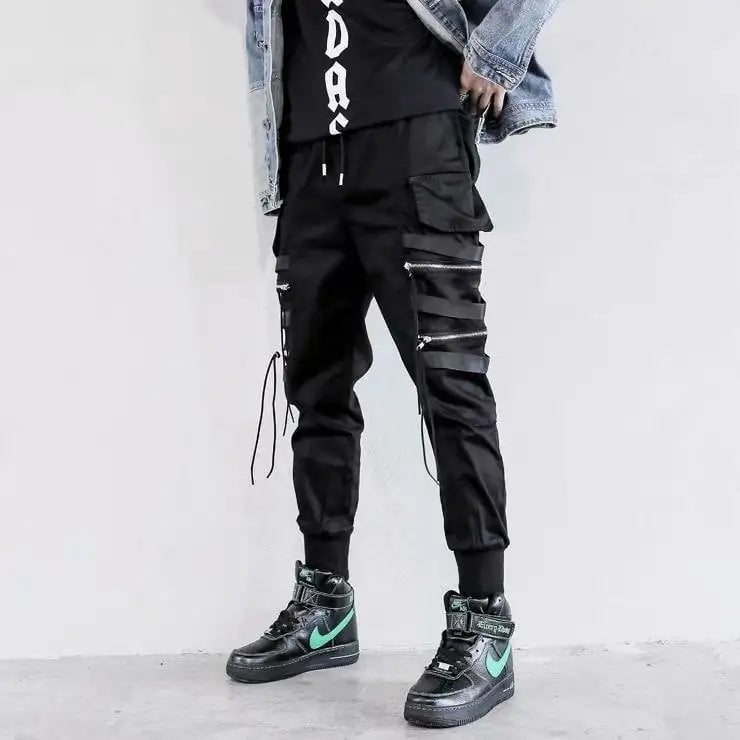 Webbing Harem Trousers - # BOAA13410027
