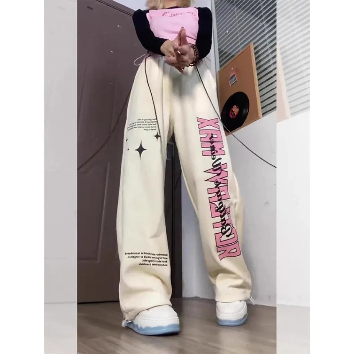 Pantalones de chándal con gráficos Harajuku Y2K