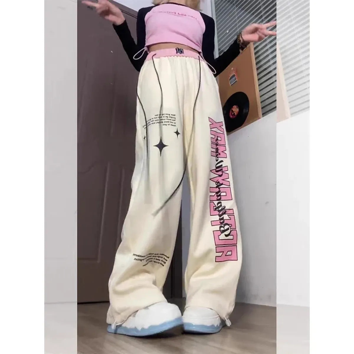 Pantalones de chándal con gráficos Harajuku Y2K