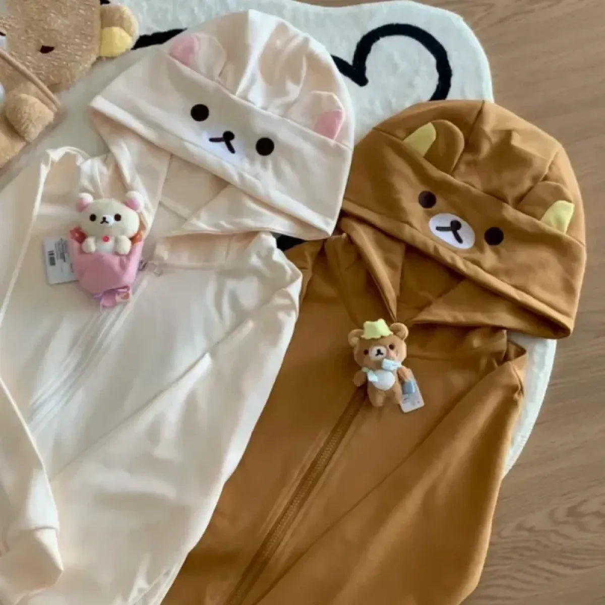 Sudadera con capucha Y2K Harajuku Kawaii – Chaqueta dulce de dibujos animados con cremallera para chica suave