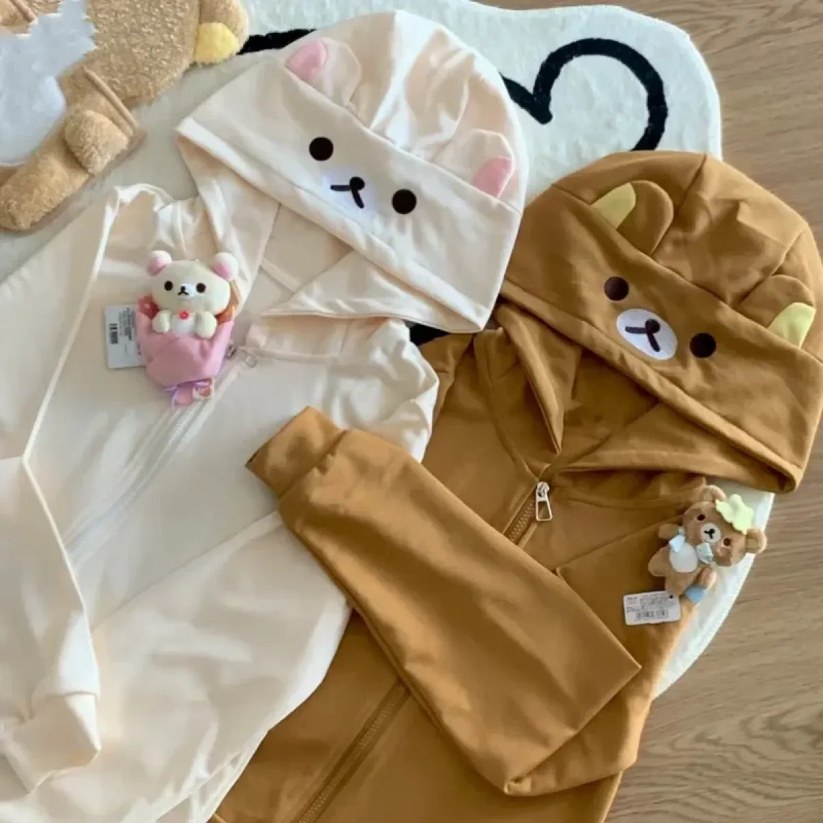 Sudadera con capucha Y2K Harajuku Kawaii – Chaqueta dulce de dibujos animados con cremallera para chica suave