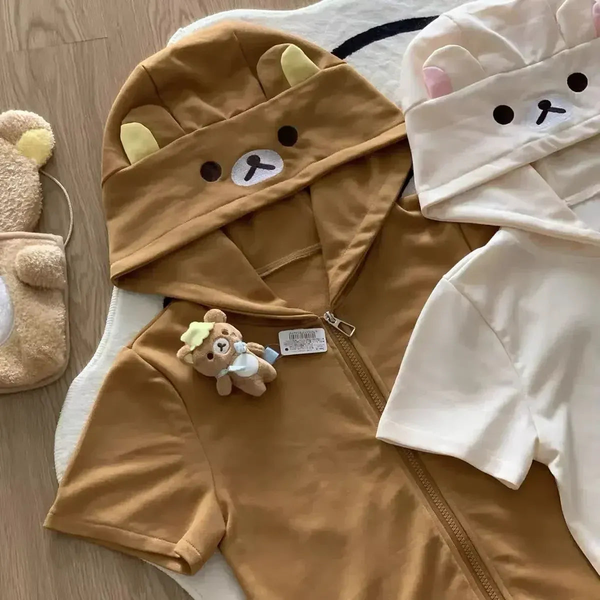 Sudadera con capucha Y2K Harajuku Kawaii – Chaqueta dulce de dibujos animados con cremallera para chica suave