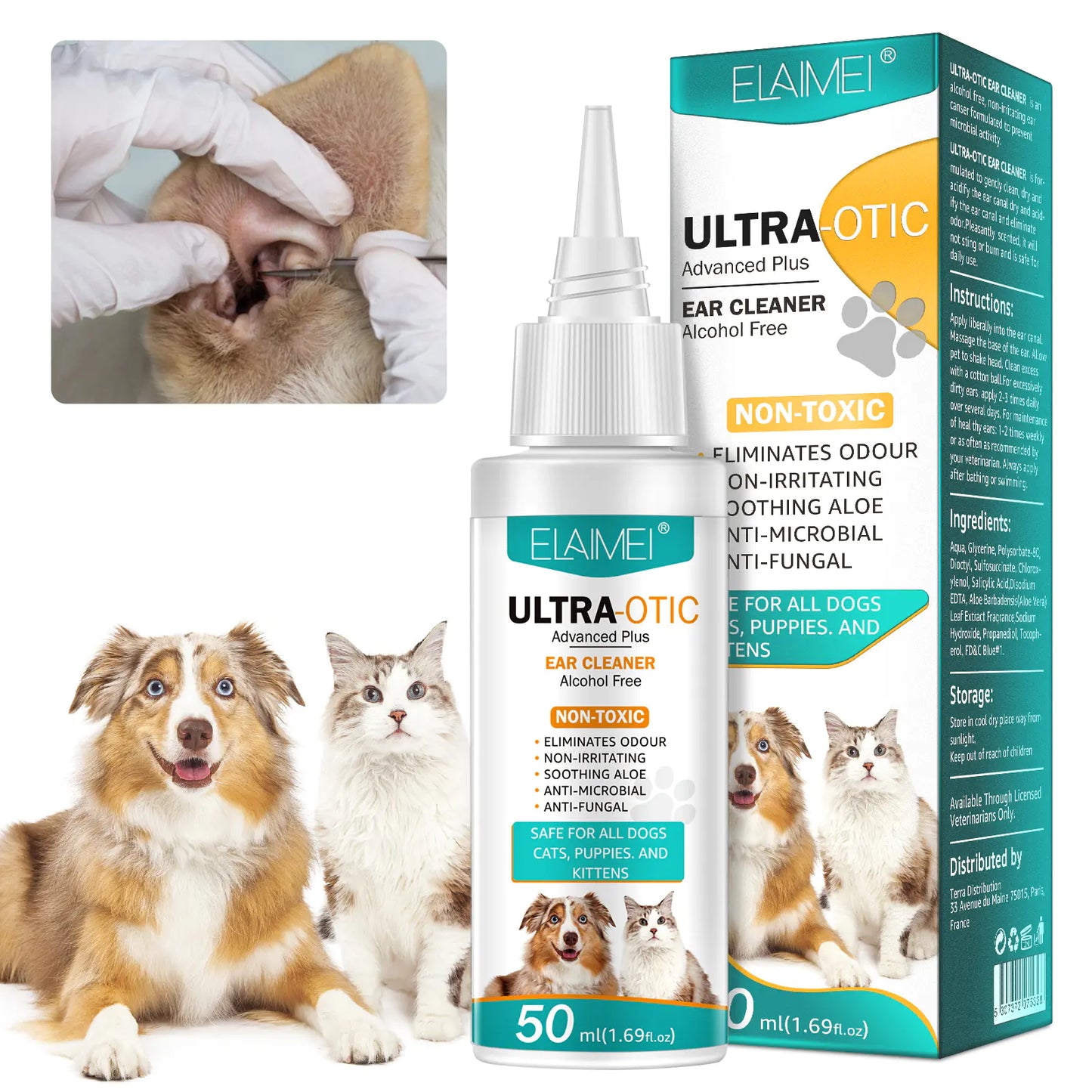 Limpiador de oídos para mascotas 50 ml